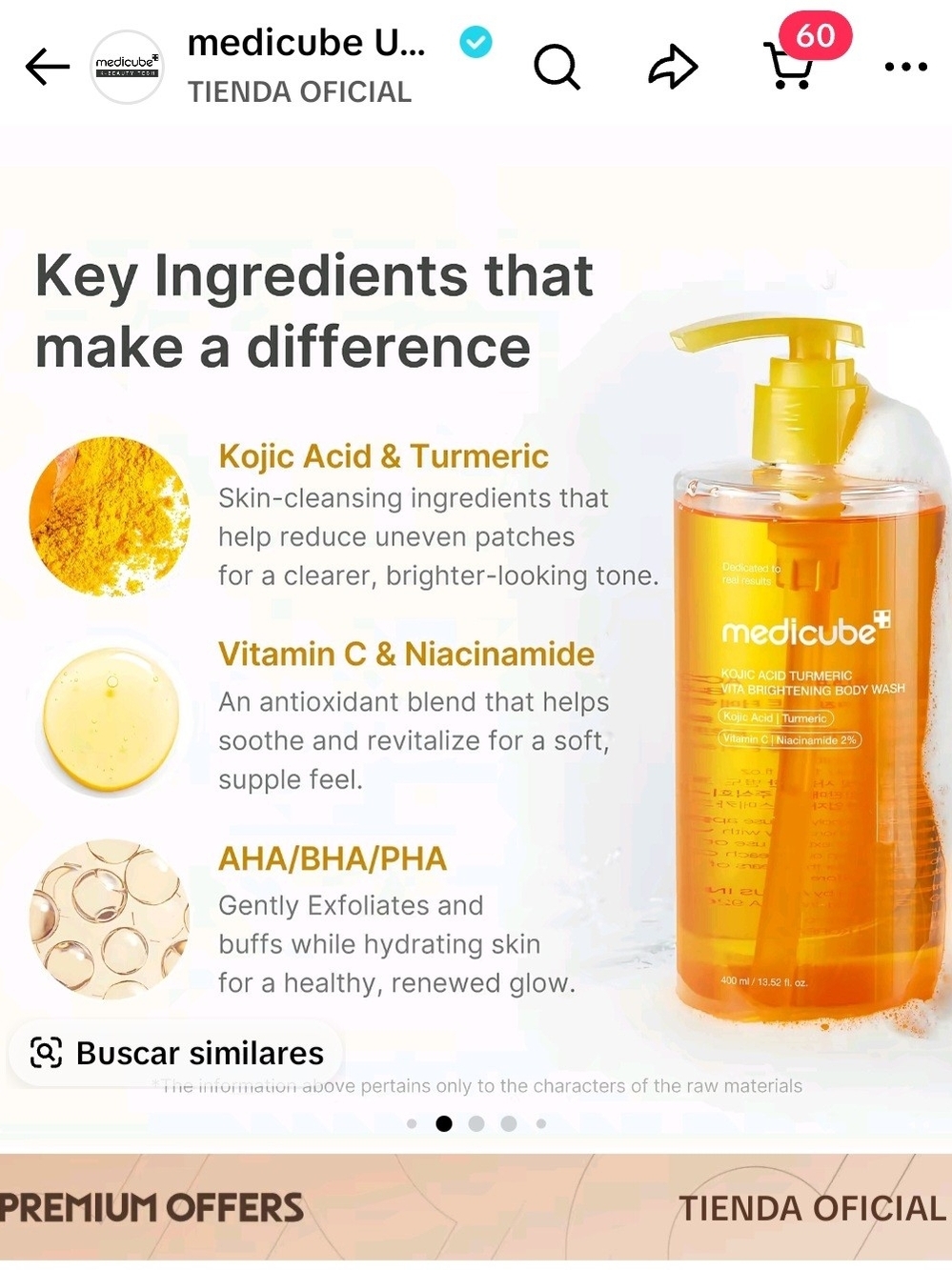 Medicube Brightening Kojic Acid & Turmeric Body Wash — Yellow
